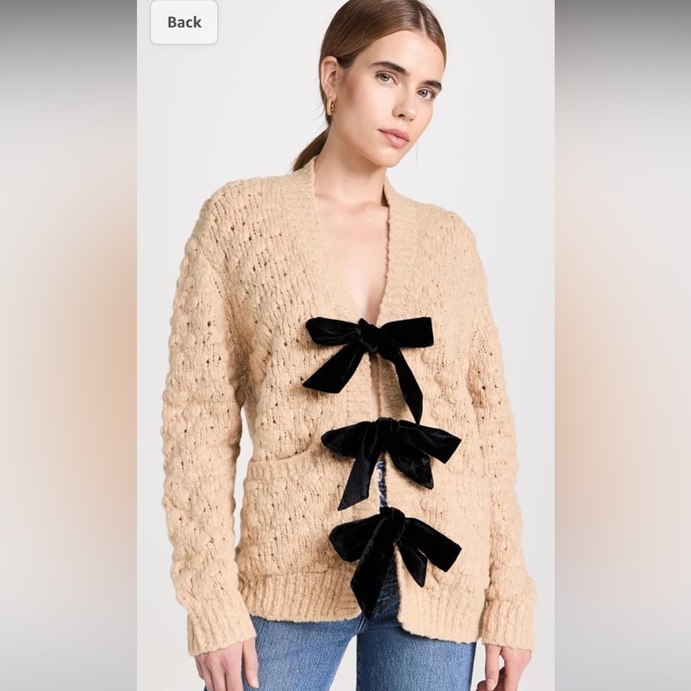 Sea Women's Teresa Bow Tie Long Sleeve Cardigan